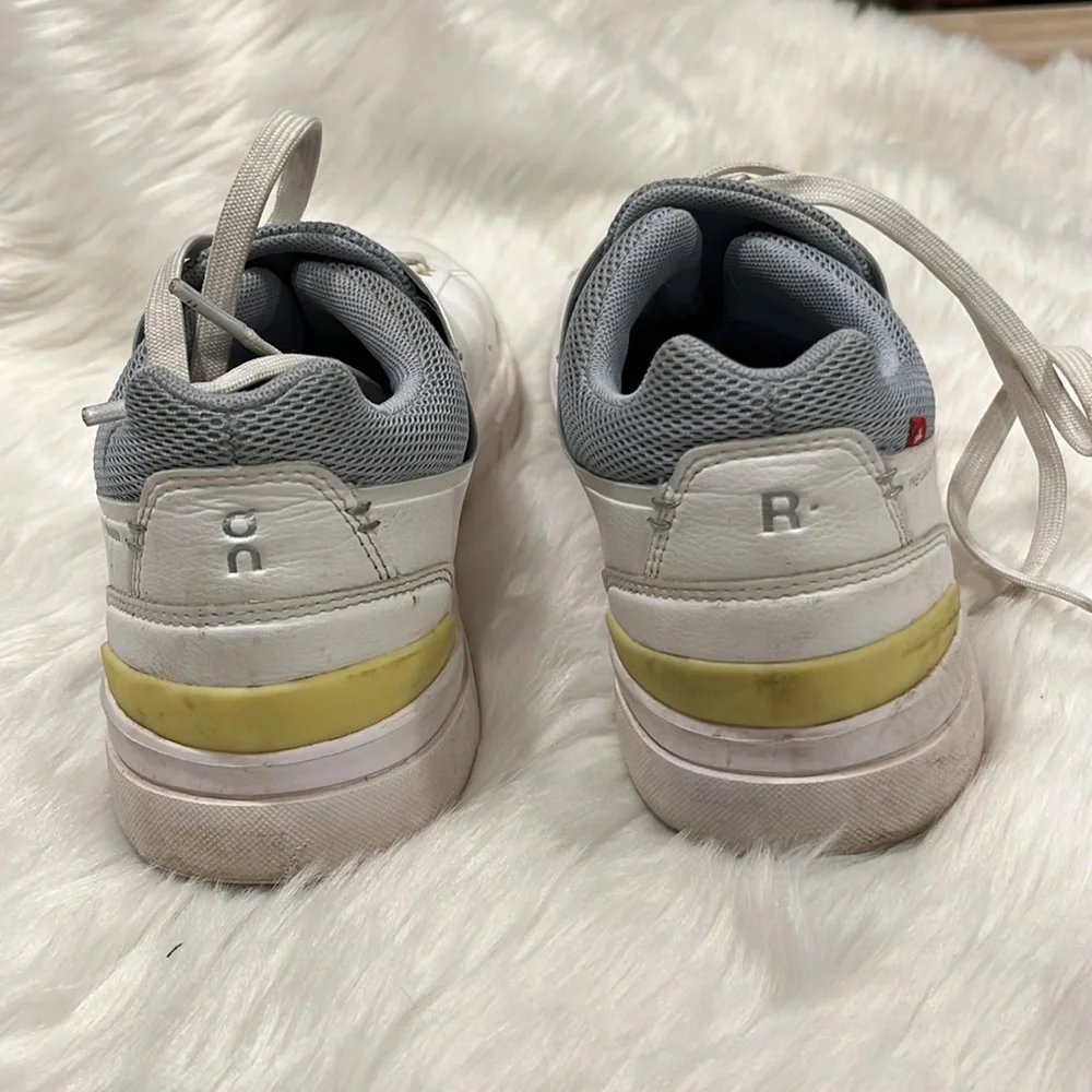 On Running The Roger Cloudtec White Leather Sneakers Women 8